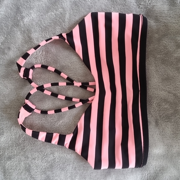 Lululemon Pink and Black Stripped Sports Bra Size 2/Au 6 - Picture 5 of 5